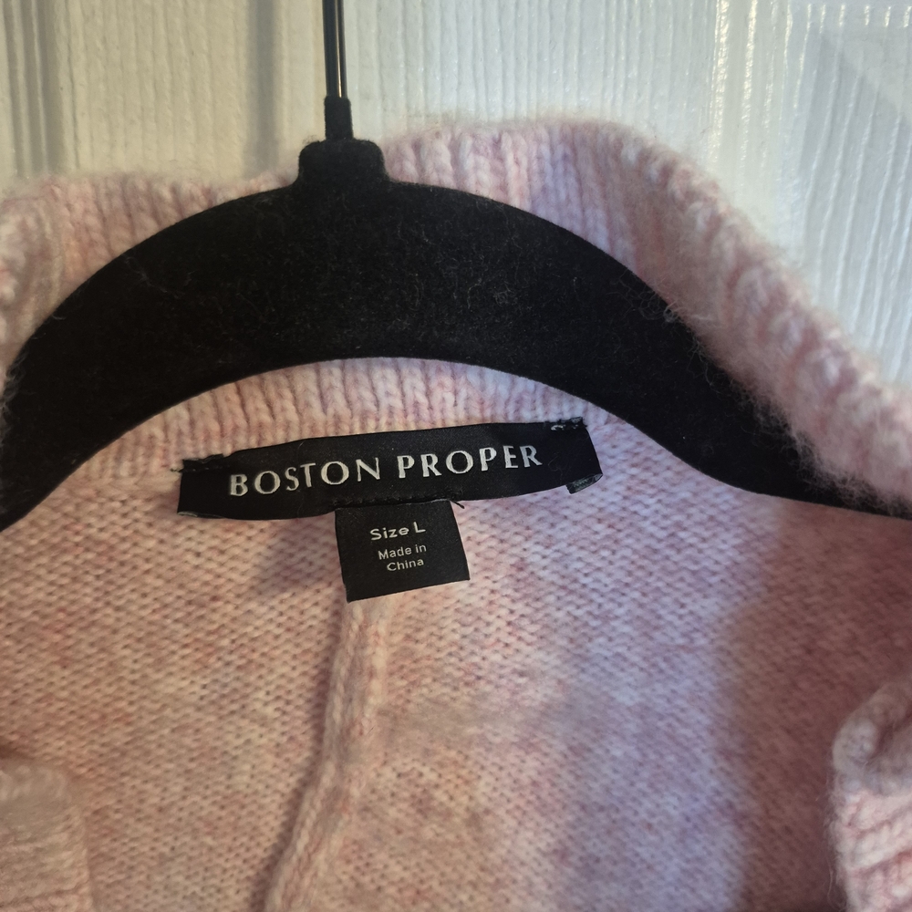 Boston Proper Relaxed Ruffle Open Front Cardigan - Picture 2 of 8